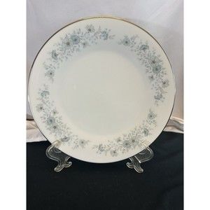 Noritake Porcelain China 6716 INVERNESS Platinum Vintage Japan Blue Dinner Plate